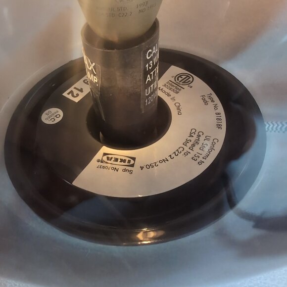 Vintage Ikea Smoke Gray Fado Round Orb Table Desk Lamp TESTED WORKING - Picture 3 of 14